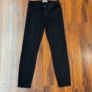 PAIGE Verdugo Crop Black Skinny Jeans Size 25 Made in USA